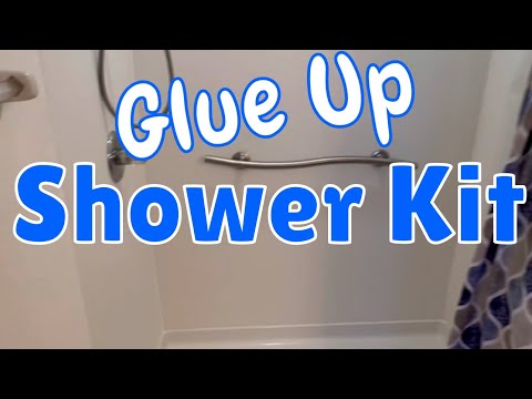 Glue Up Shower Wall Kit &amp; Base Installation - Demo - Installation - Drywall Repair - Ultra Plumbing
