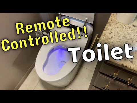 This Toilet Uses A Remote Control - Smart Toilet Installed &amp; Functioning