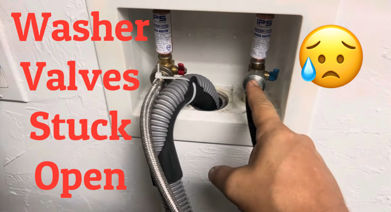 Washer valves stuck open