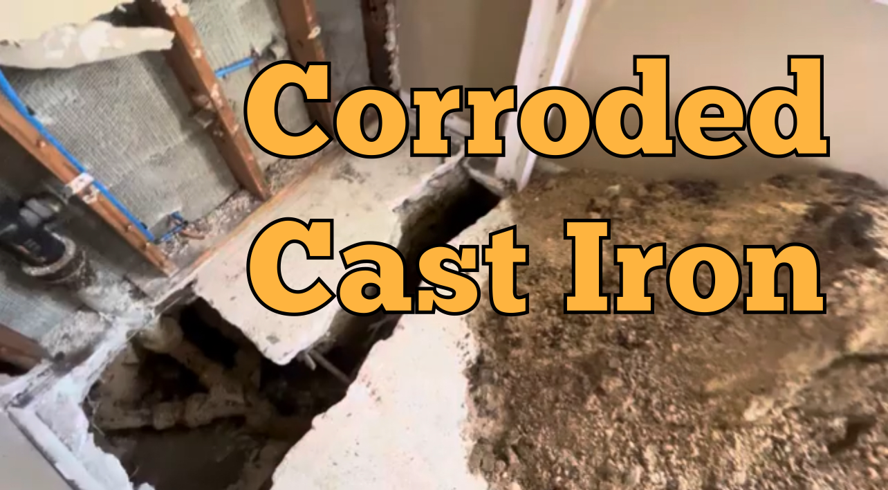 Corroded Cast Iron Drain Pipes