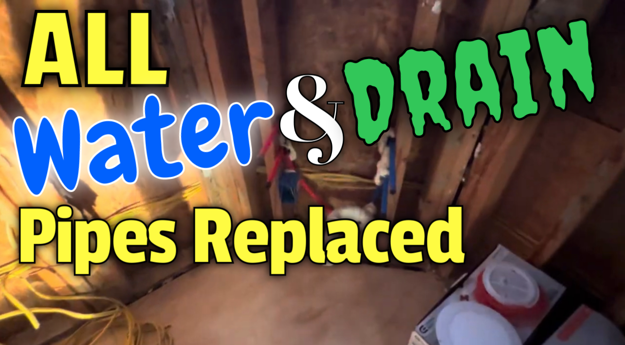 All water pipes and drain pipes replaced.